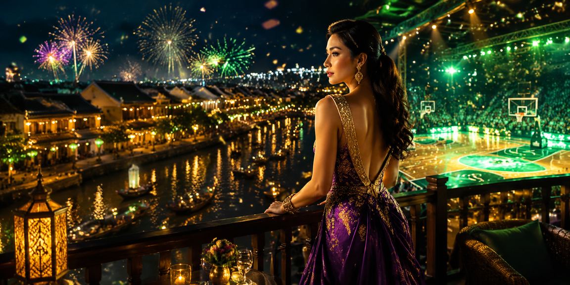 Người chơi lên kế hoạch cược bóng rổ tại quán cà phê Hội An