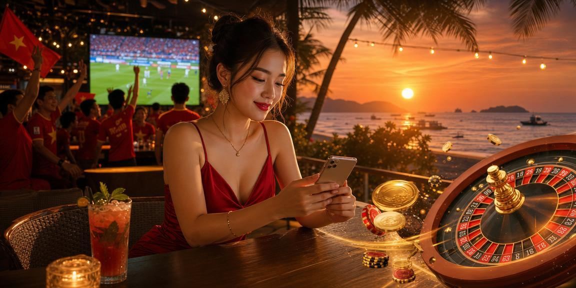 Khung cảnh roulette ngoài trời tại Phú Quốc, điểm vui chơi kết hợp nghỉ dưỡng